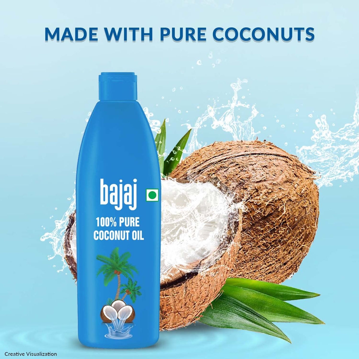 Bajaj Pure Coconut Oil, बजाज नारियल तेल - 500ml