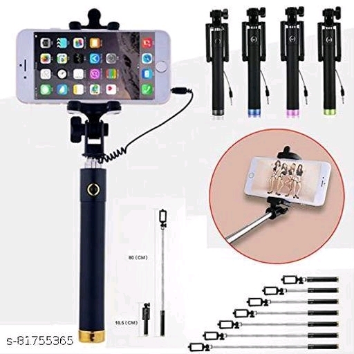 Classy Selfie Stick  - Black, Free Size