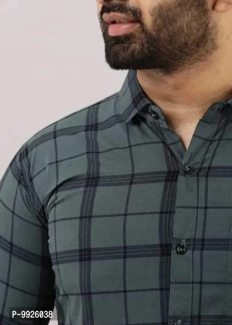 Classic Cotton Checked Casual Shirts  - L