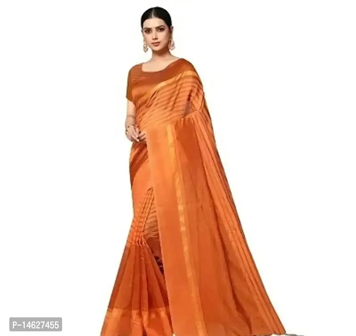 Polycotton Saree With Blouse Piece 