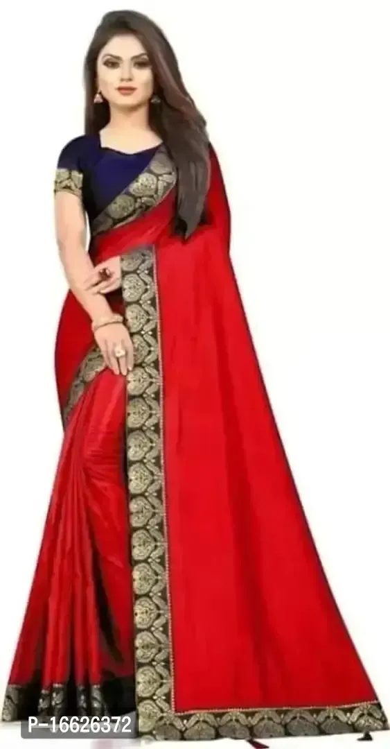 Lace Border Vichitra Silk Saree