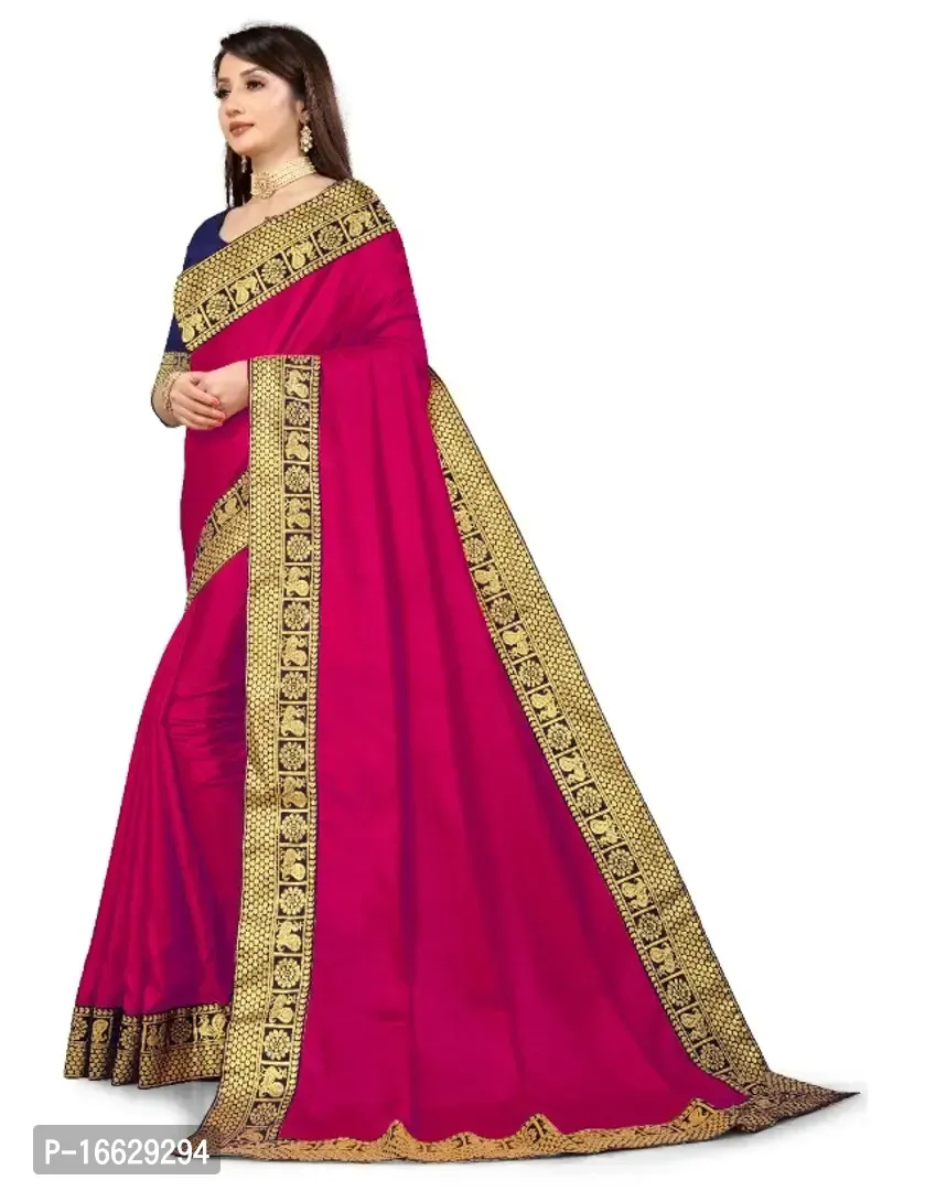 Vichitra Silk Jacquard Lace Border Saree 