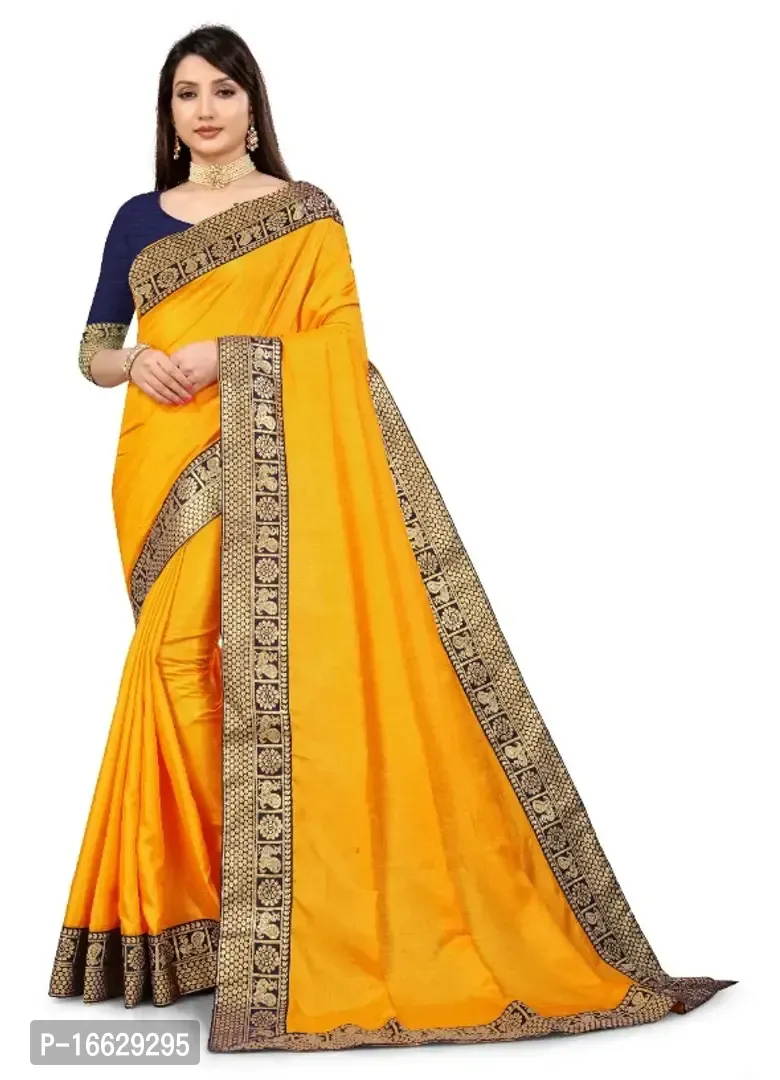 Vichitra Silk Jacquard Lace Border Saree 