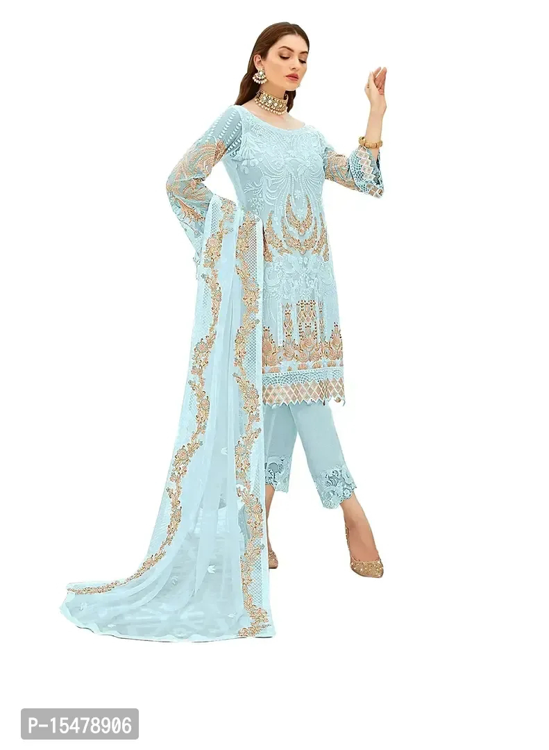 Georgette Mirror Work Plazzo Suit