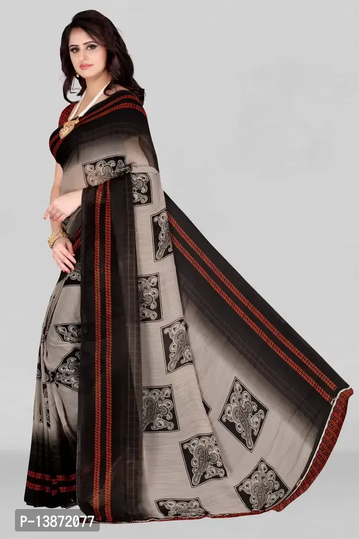 Stylish Georgette Multicoloured Printed Saree