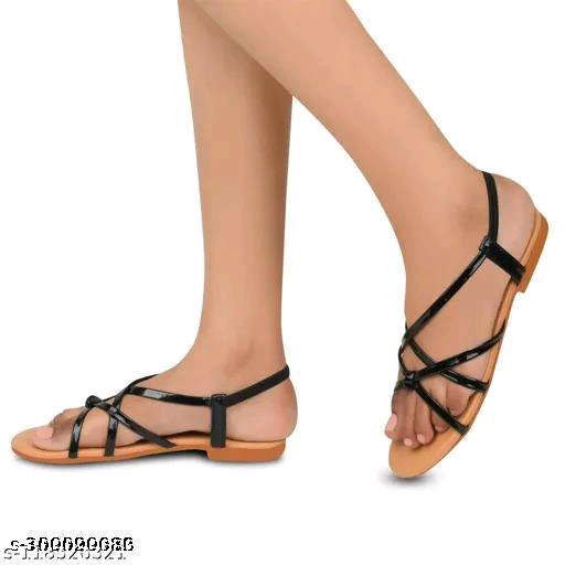 Carry Women Flat Sandal AJ - Black, IND-6