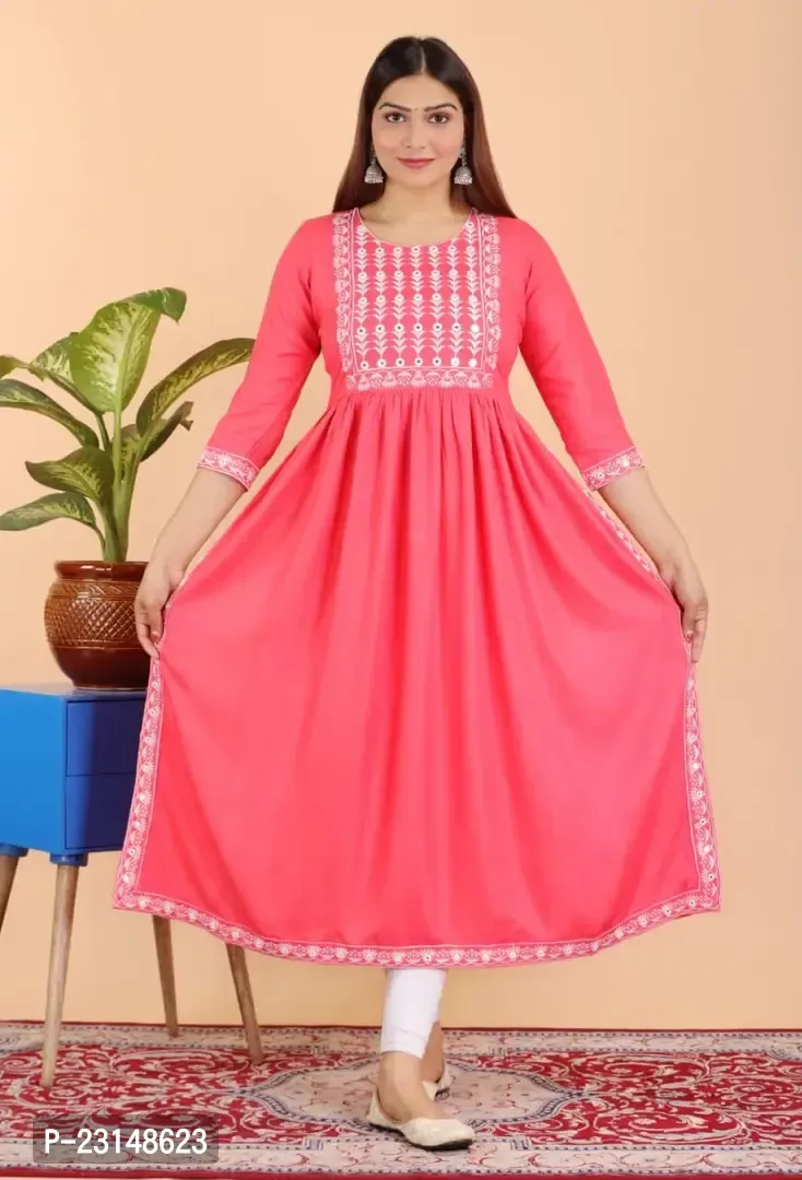 Women Stylish Rayon Casual Kurta 