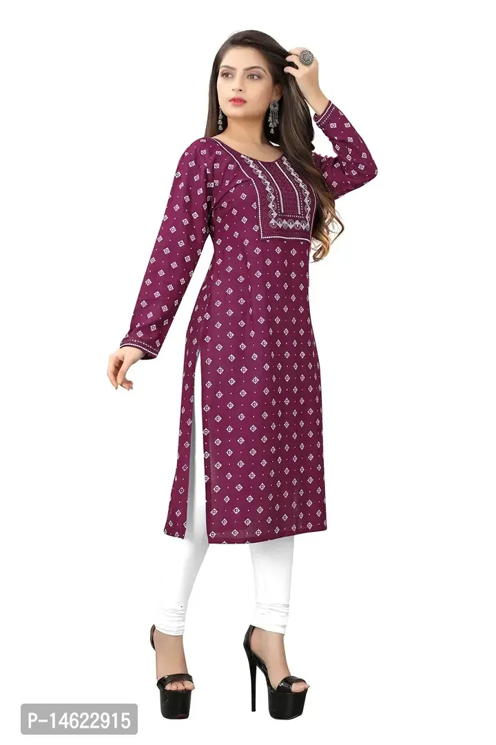 Zokhi Women Embroidered With Mirrar Kurti - M