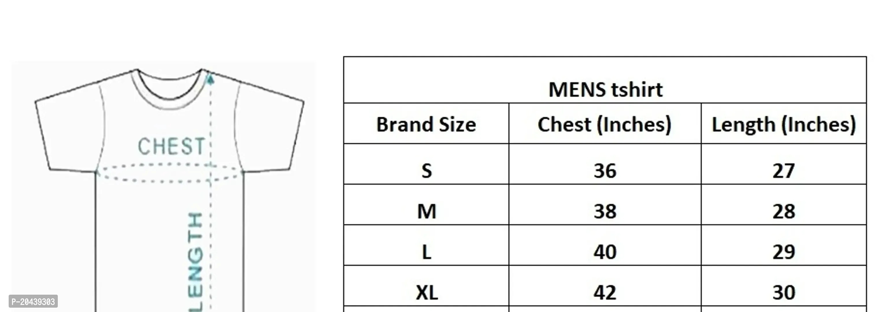 Men's Round Neck Half Sleeve White Color  T-shirt - XL