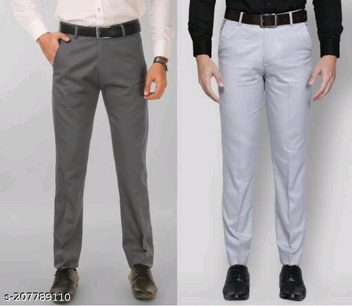 Men's Formal Trouser Pack Of 2 - 34