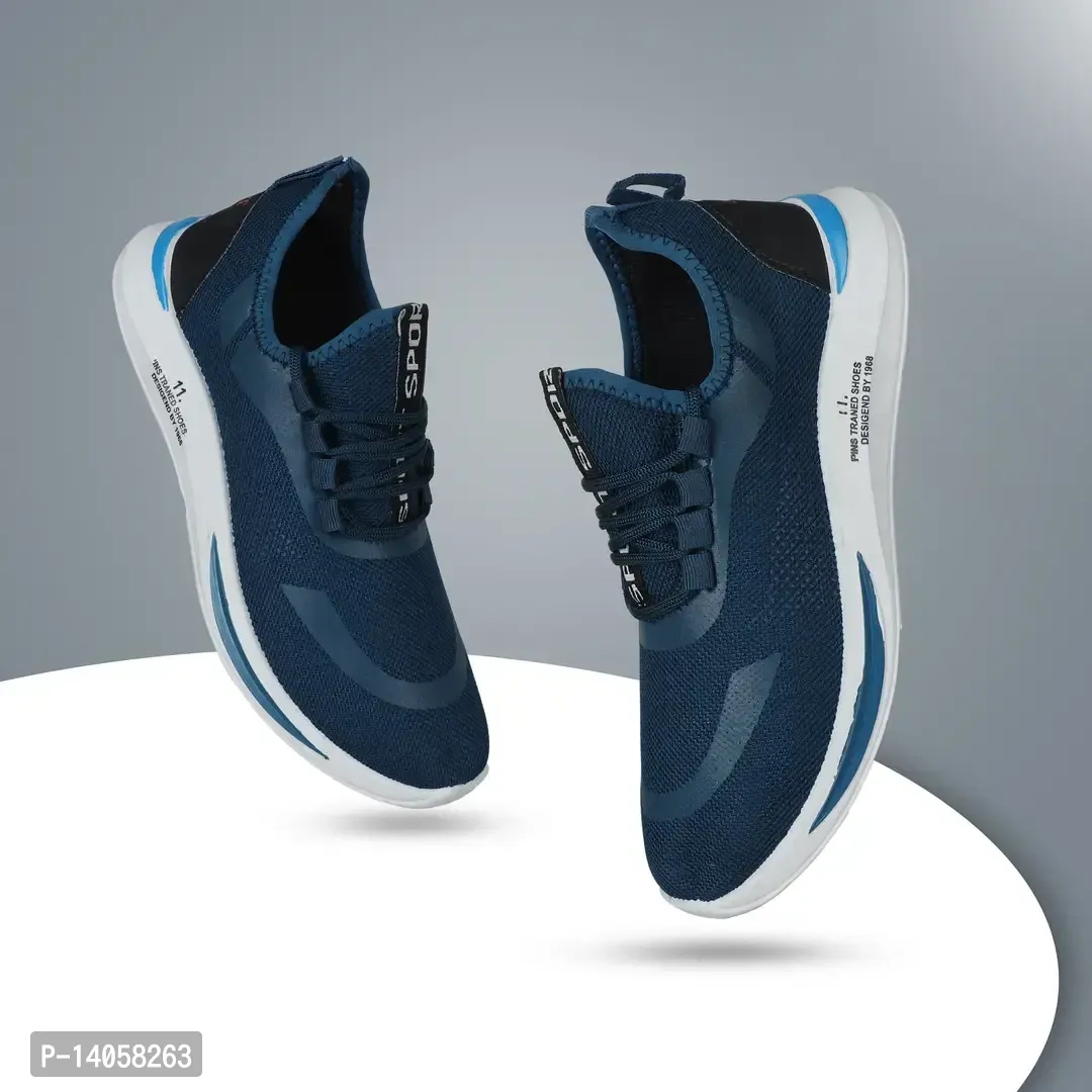 Blue mesh Sneakers For Men - UK7