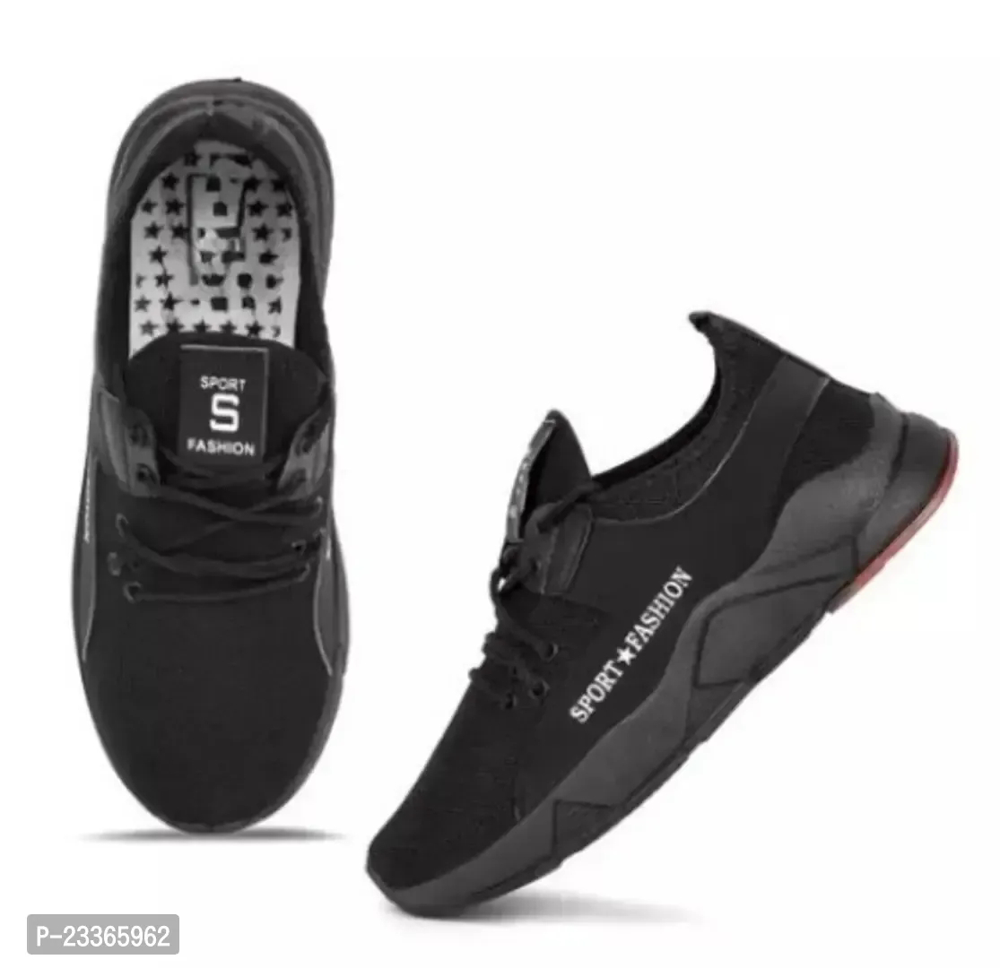 Light Weight Sports Shoe For Men (Black) - UK6