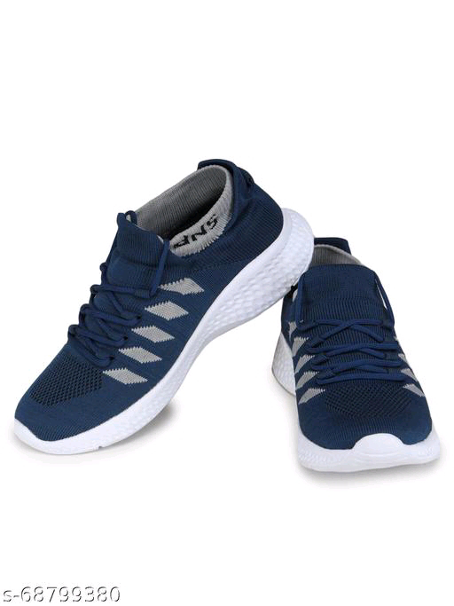 Navy Blue Solid Cricket Shoes For Men - IND-9