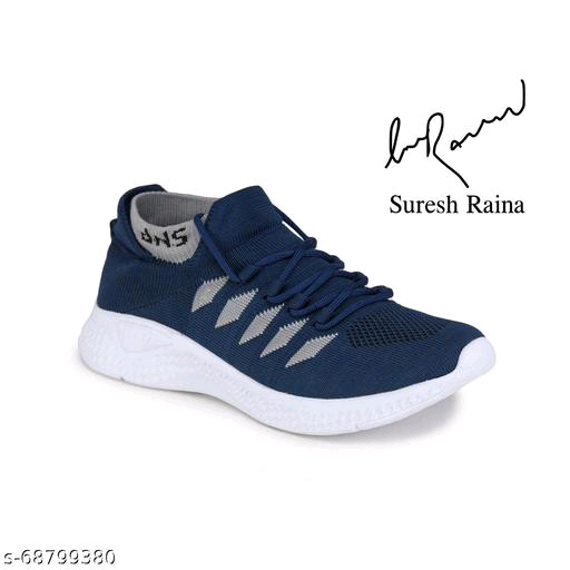 Navy Blue Solid Cricket Shoes For Men - IND-10