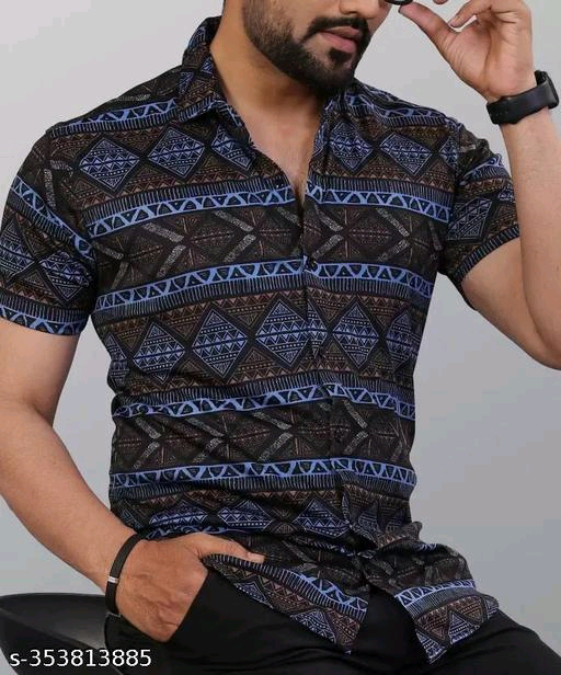 Men's Stylist Lycra Shirt  - M