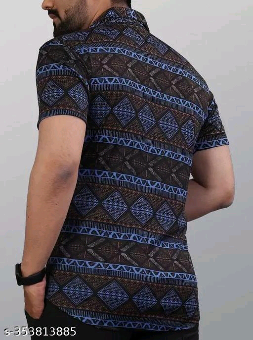 Men's Stylist Lycra Shirt  - L