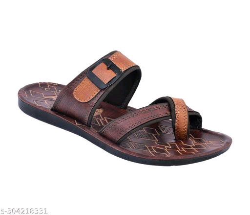 Men's Casual PU Slipper Stylish Men's Flip Flops  - IND-10