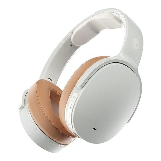 Skullcandy Hesh Active Noise Cancellation Wireless Over-Ear Headphone with Up to 22 Hours of Battery, Rapid Charge (10 min = 3 hrs), Built-in Tile Finding Technology - White