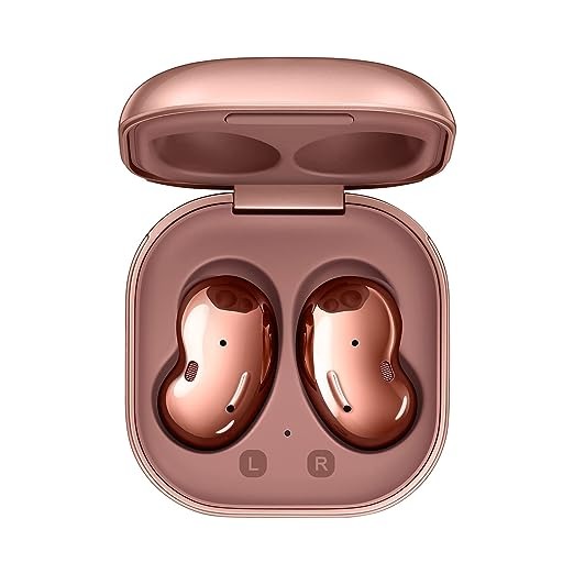 Samsung Galaxy Buds Live Bluetooth Truly Wireless in Ear Earbuds with Mic, Upto 21 Hours Playtime - Mystic Bronze, 1 Year