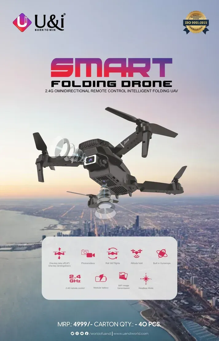 U&I 998 PRO MAX DRONE - Black