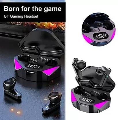 X 15 Gaming True Wireless Earbuds, Upgraded 5.1 Technology Ultra-Long 40 hrs Bluetooth Headset  (Black, In the Ear) - Black