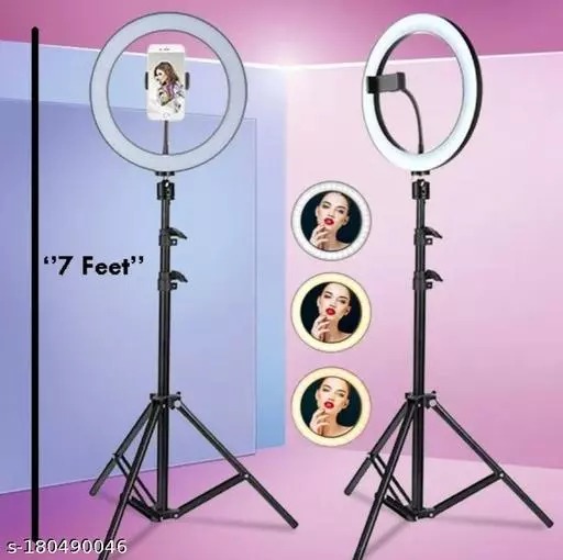 7ft Multipurpose Tripod  (Without Ring Light) - Black