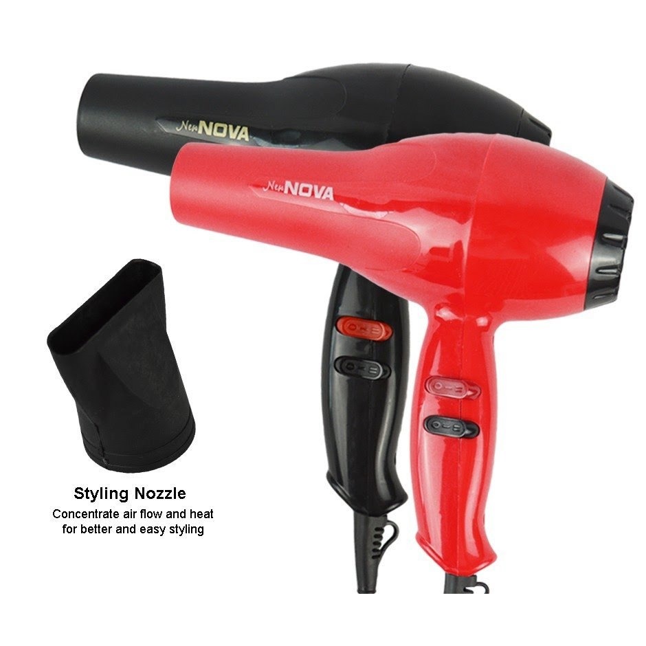 Nova NV-6130 for Silky Shine Hot and Natural AIR Hair Dryer - Red