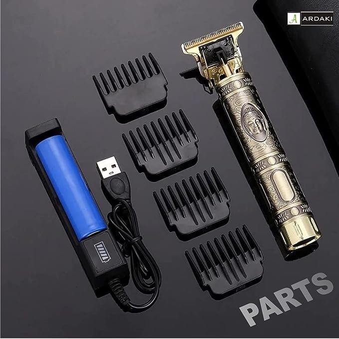 Hair Trimmer For Men, Professional Hair Clipper, Adjustable Blade Clipper, Hair Trimmer and Shaver For Men, Close Cut Precise Multi Grooming Kit, Face, Head and Body Trimmer (Fast Charging) - Gold