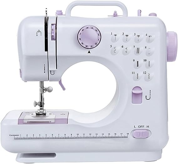 Multifunction Mini Sewing Machine 505A 12 Built-in Stitches, 2 Speeds Double Thread, Foot Pedal Best Allrounder