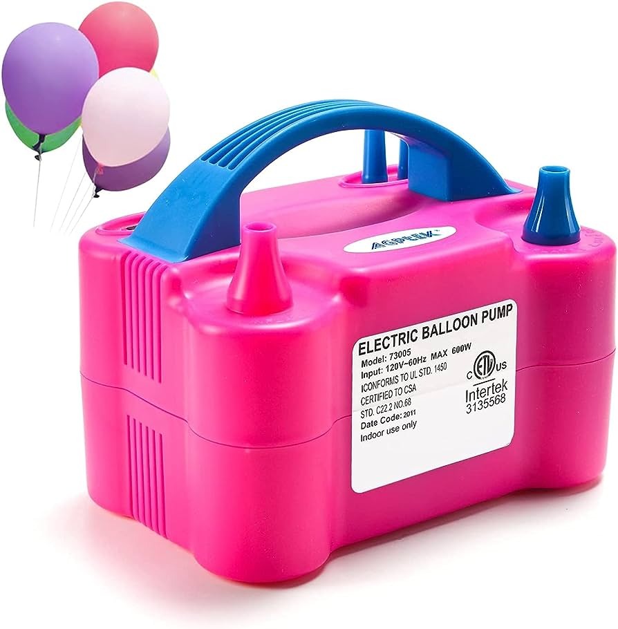 UISP High Power Electric Balloon Machine Inflator Air Pump for Foil Balloon Inflatable Toy and Other Accessories Wedding Party Balloon Air Pumper - Magenta / Fuchsia