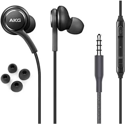 AKG 3.5mm Jack Earphones Super Bass AKG Hands-Free Wired Headset - Black