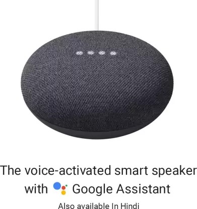 Google Nest Mini (2nd Gen) with Google Assistant Smart Speaker  - Charcoal