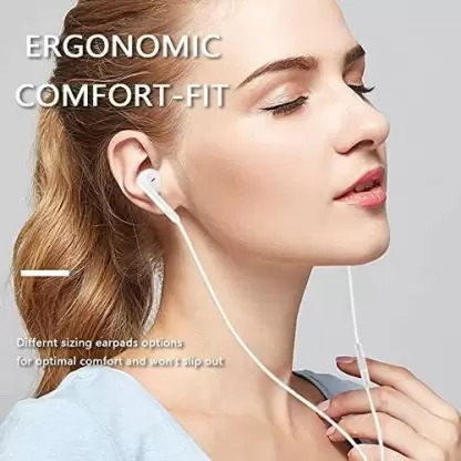 USB C Earphones with Mic and With Volume Control. - White