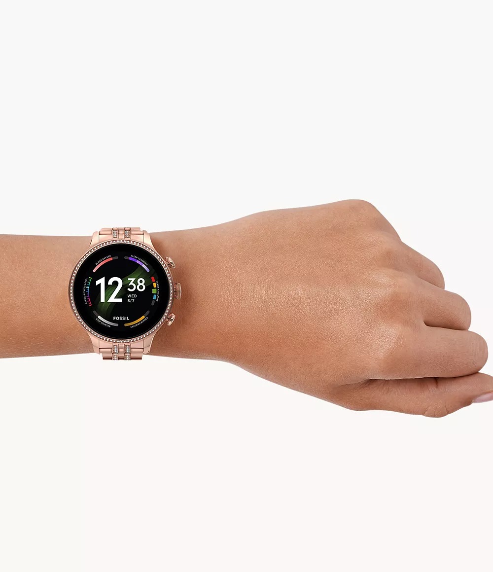 Fossil Gen 6 Smartwatch With Logo - Rose Gold