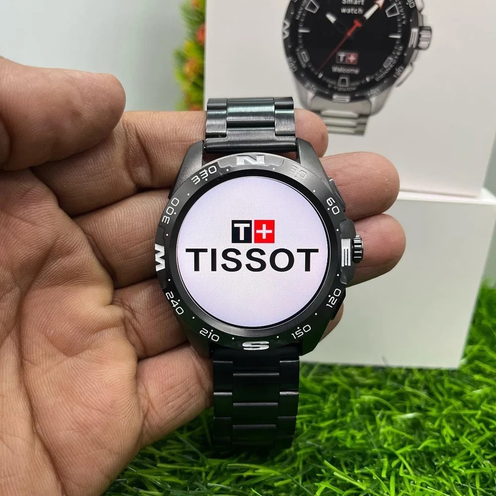 Tissot Smartwatch With Logo - Black