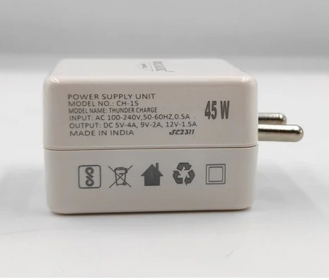 Rock Music 45W (Warp,VOOC,DASH) All In One Charger - White