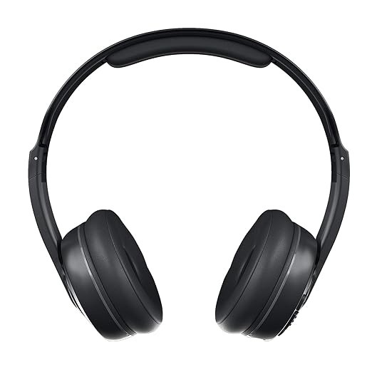 Skullcandy Cassette Wireless Headphones, 22 Hr Battery,Microphone,works with iPhone Android Bluetooth Headset  - Black