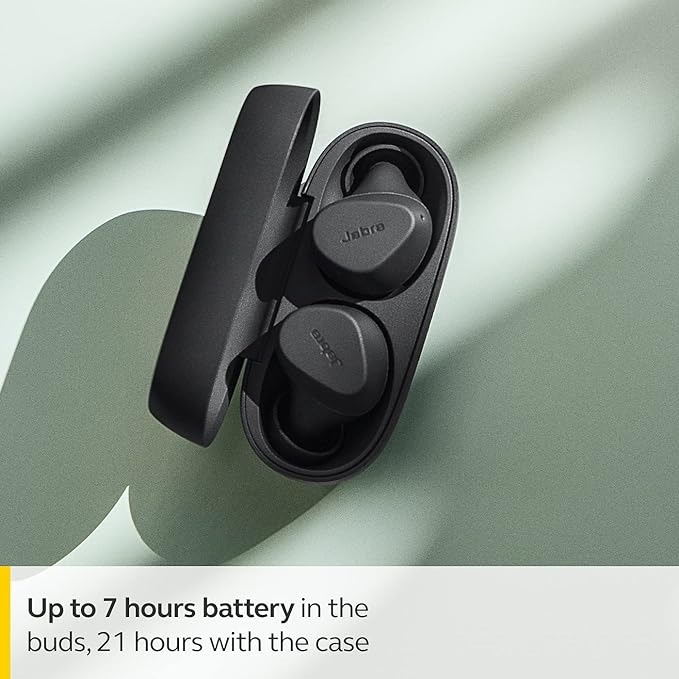 Jabra Elite 2 in Ear Bluetooth Truly Wireless in Ear Earbuds with 21 Hours of Battery, with mic for Clear Calls, Rich Bass and Comfortable fit - Gray