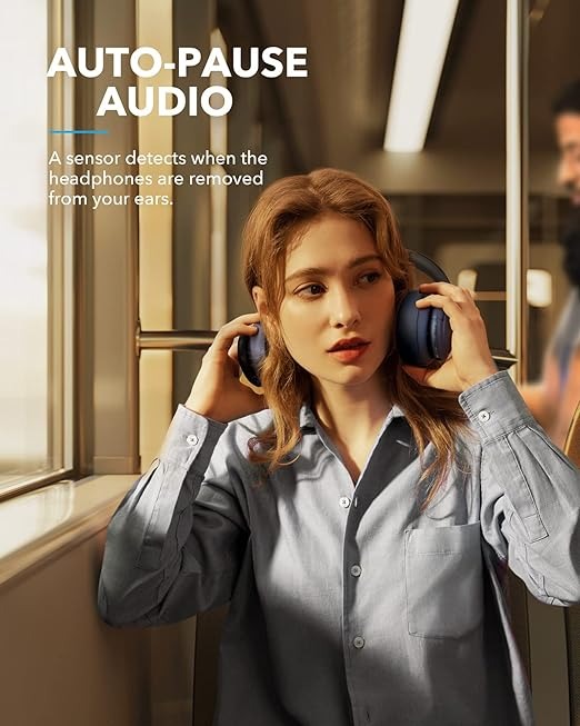 Soundcore By Anker Life Q35 Bluetooth Wireless On Ear Headphones With Mic - Blue