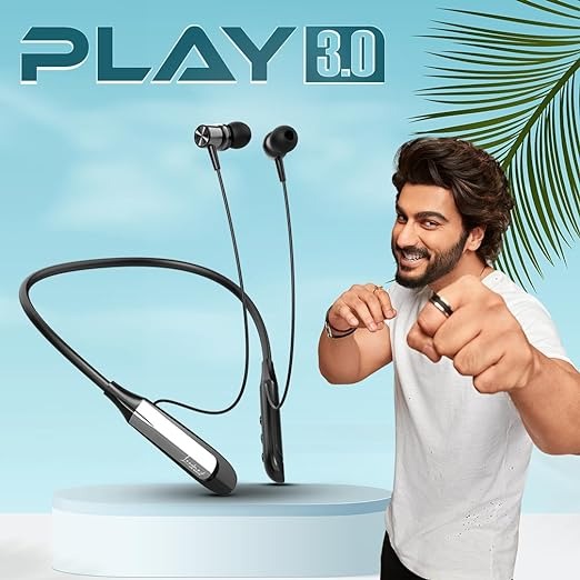 LANDMARK BH118 Play 3.0 in-Ear Bluetooth Neckband with Mic, 50Hrs Playtime, ASAP Charge, ENC Mic, 3 Voice Changer, BT v5.0, Smart Magnetic Buds, IPX4, Dual Pairing - Assorted, 6 Month