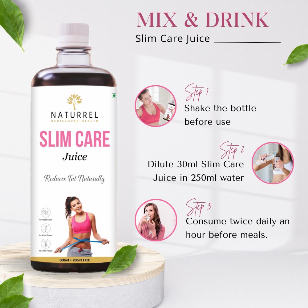 Naturrel NATURREL Fat Loss & Slim Care Juice for Supports Weight Management | Pure & 100% Ayurvedic | No added sugar | Pack of 2- 2L - 2 Litre (Pack Of 2), 24 Months