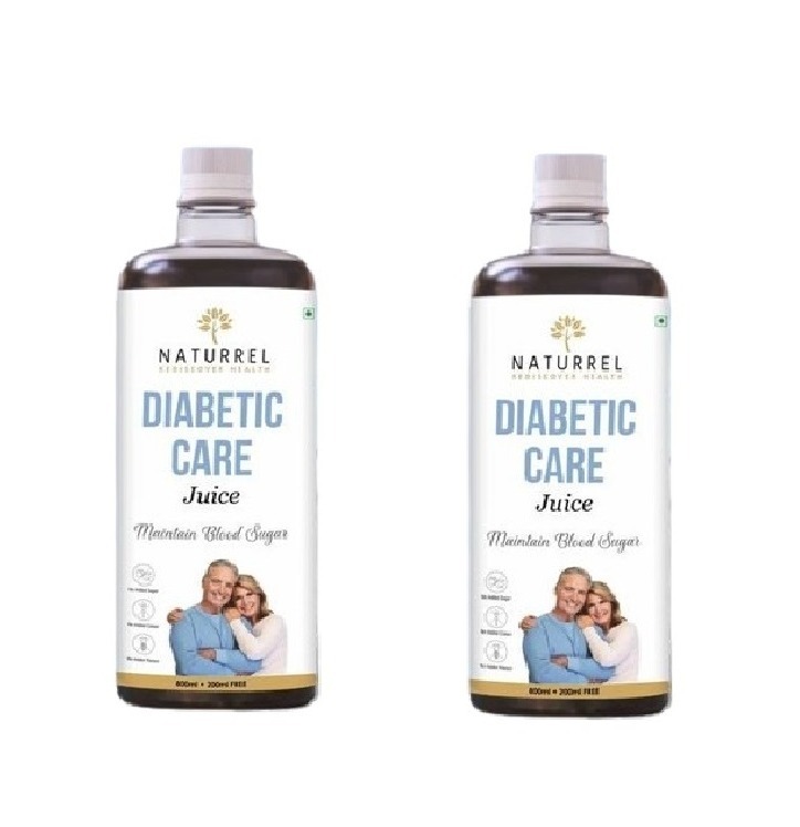 Naturrel Diabetic Care Juice | Blend of 8 herbs Jamun, Amla, Haldi to Maintain Blood Sugar Balance | Good for Metabolic & Digestive Health | Improve Eyesight | 2L - Pack of 2 - 2 Litre (Pack Of 2)