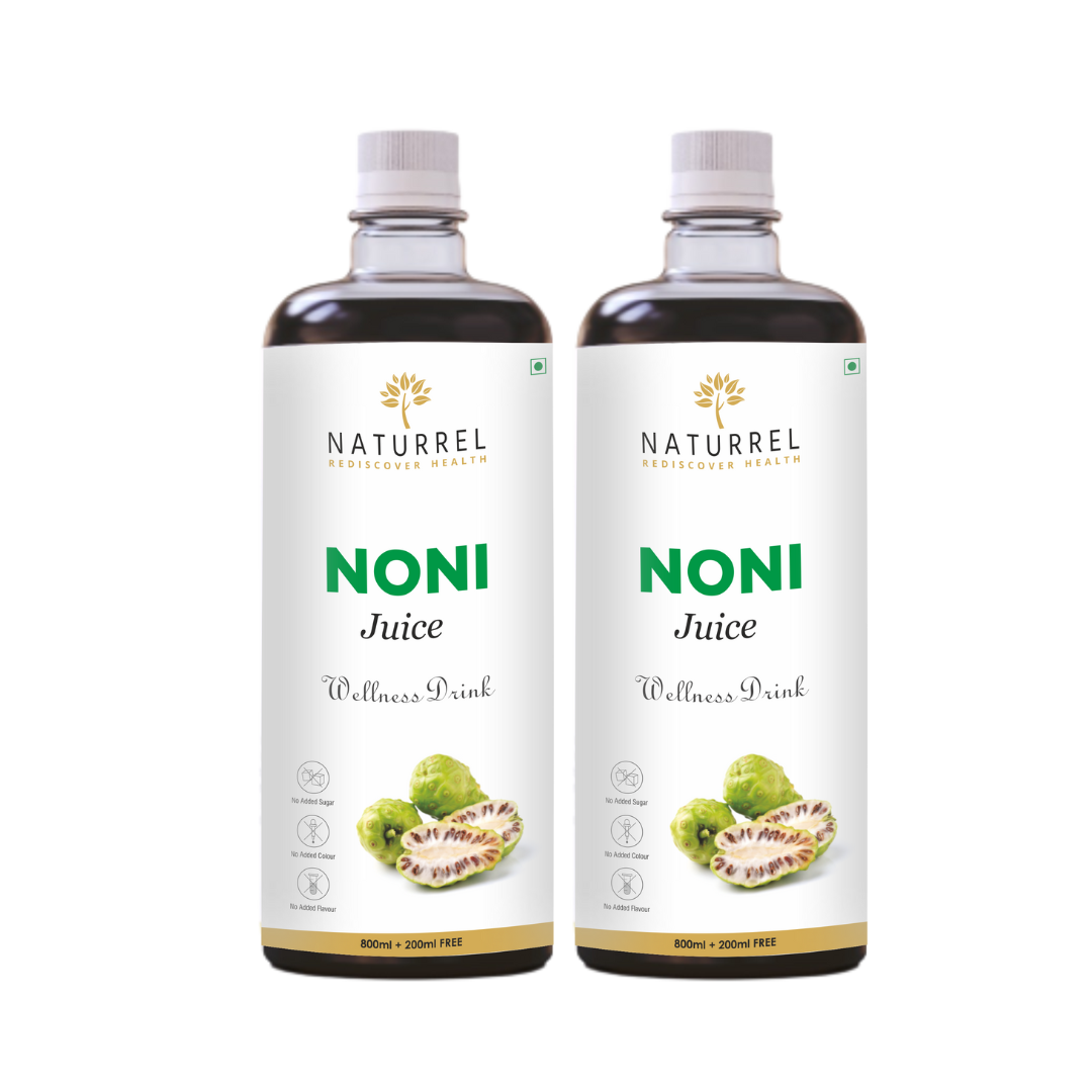 Naturrel NATURREL Noni (6 Herbs) Juice - 2L | Immunity Booster | Natural Detoxifier | Improving Digestion | 100% Pure & Natural Juice | Pack of 2 - 2 Litre (Pack Of 2), 18 Months