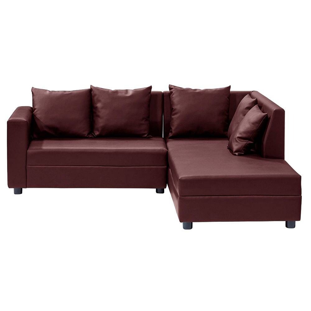 Werfo Skiver L Shape Sofa Set (2 Seater + Right Aligned Chaise) Sangria