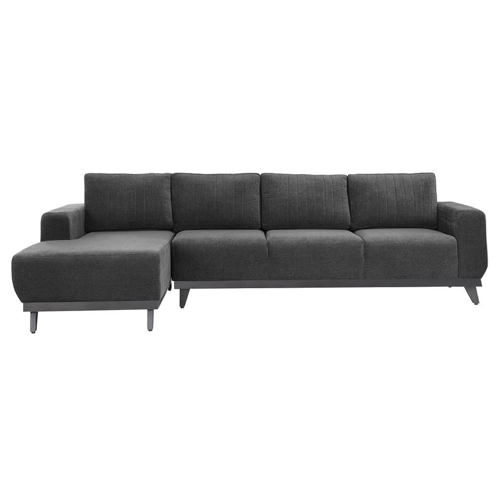 Werfo Barcelona L Shape Sofa Set (3 Seater + Left Aligned Chaise) Smoke Grey