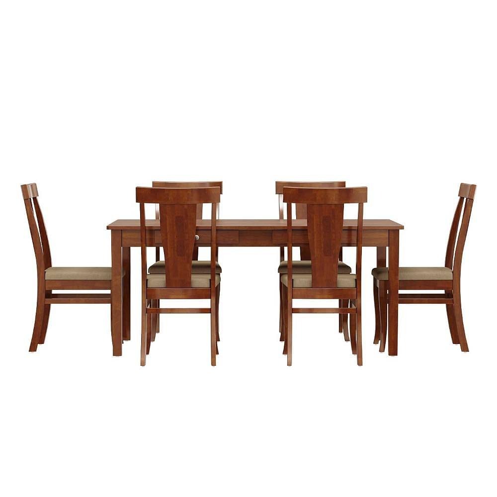 Werfo Ziti 6-seater solid wood dining set