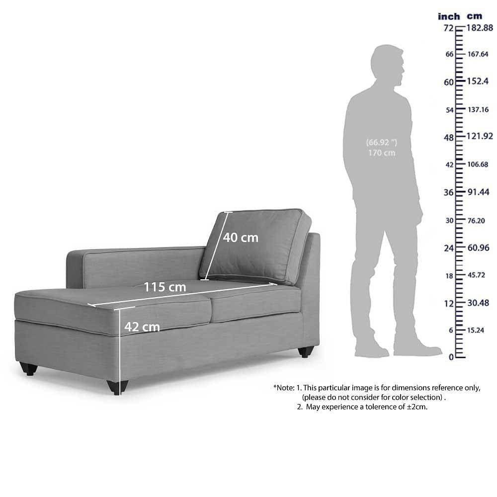 Werfo Napper L Shape Sofa Set (3 Seater + Right Aligned Chaise) Sectional, Without Storage, Set (3 Seater + Right Aligned Chaise), Thundercloud