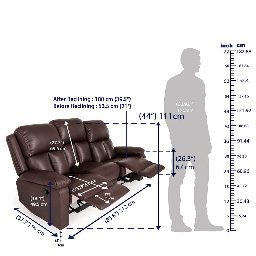 werfo Mojo 3 seater Manual recliner 