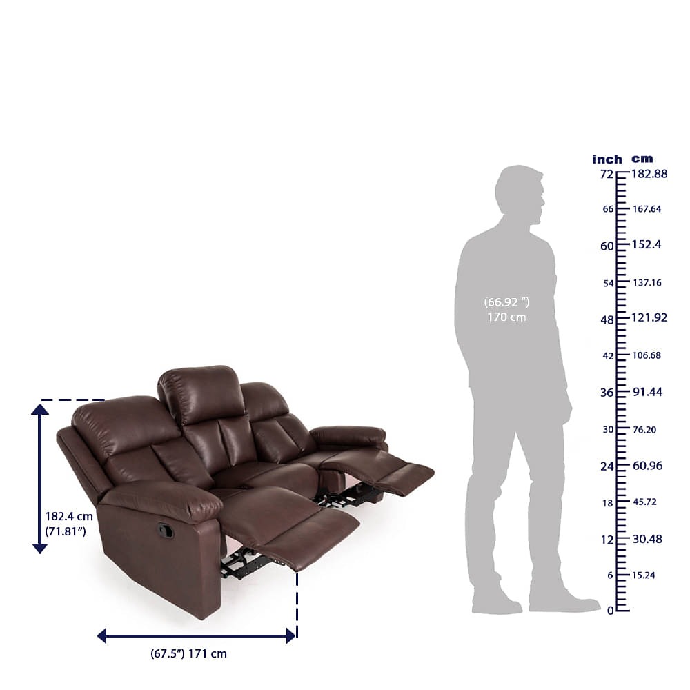 werfo Mojo 3 seater Manual recliner 