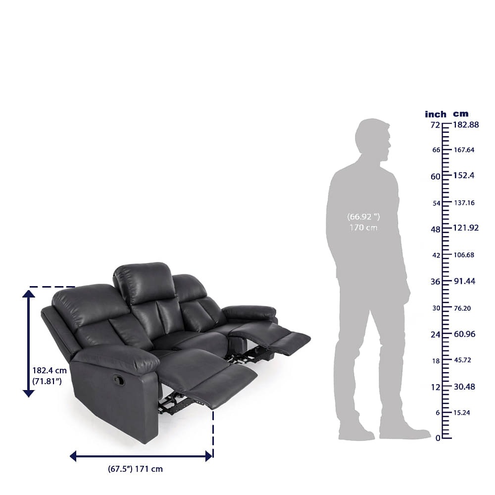 werfo Mojo 3 seater Manual recliner